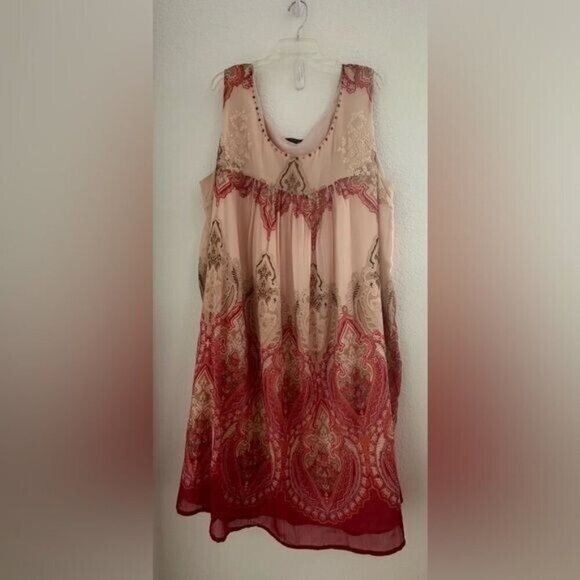 Taillissime Laredoute Creation Paisley Printed Women's Size 30W Dress Boho Fairy - Picture 1 of 7